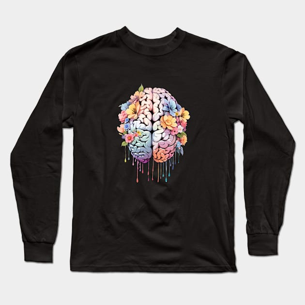 Embracing Serenity: Cultivating Mental Health and Wellness Long Sleeve T-Shirt by Collagedream